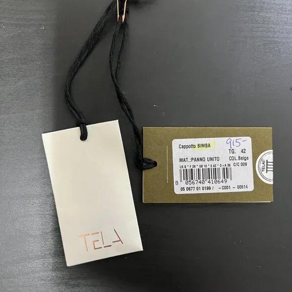 Tela Bimba Single Breasted Coat in Beige